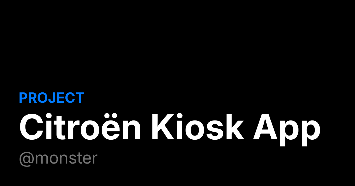 Citroën Self-Service Kiosk App Screenshot