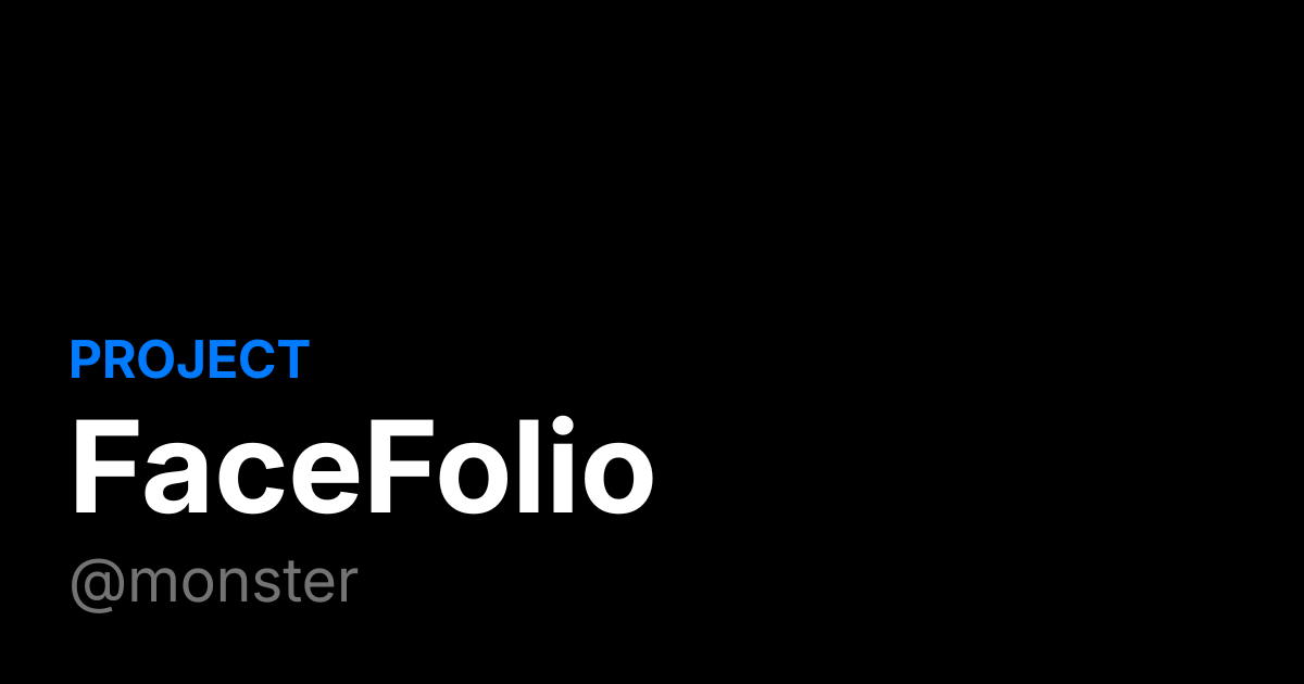 FaceFolio App Screenshot