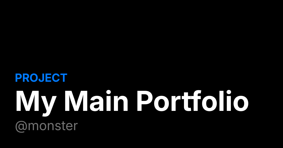My Main Portfolio App Screenshot