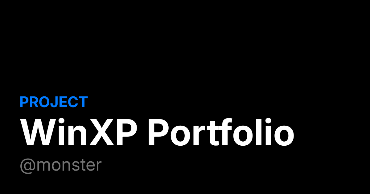 Windows XP Portfolio App Screenshot